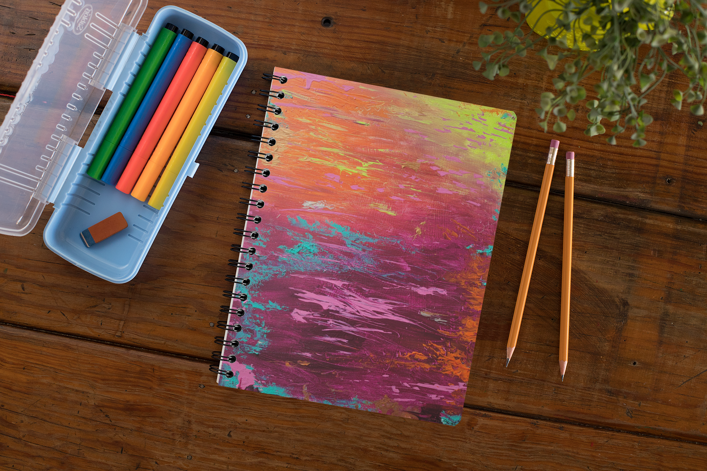"Sunset" Spiral notebook - Dotted Pages